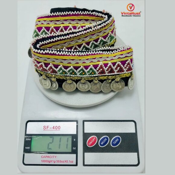 Handmade Tribal Coin Belt: Vintage Boho Belly Dance Belt main image 7